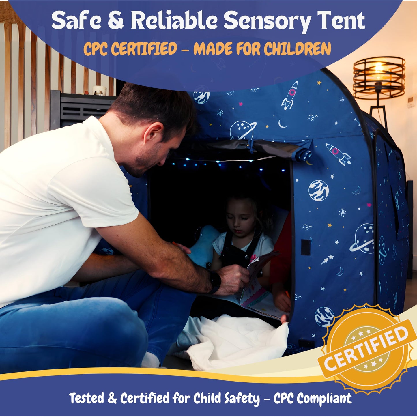Sensory Tent for Autism & Calm Down Space (LED Blackout)