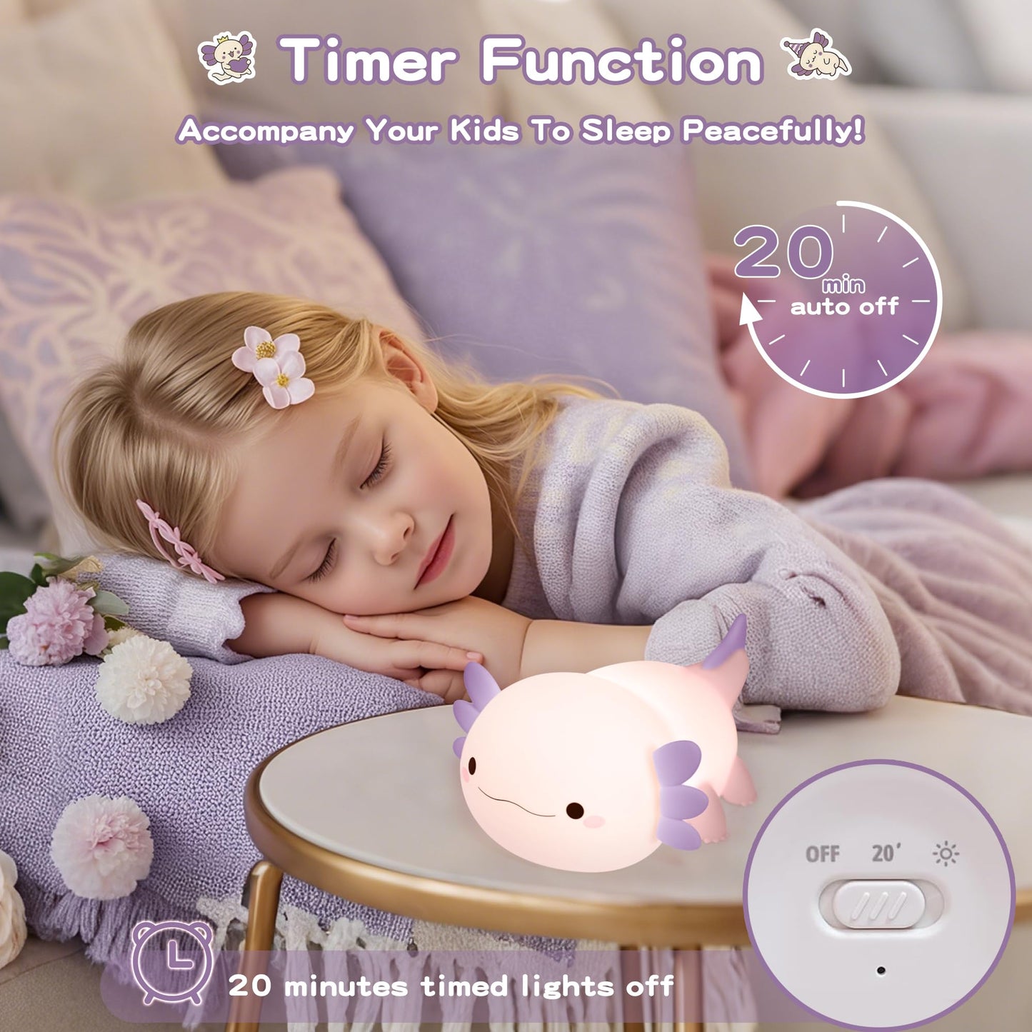 FAMIDUO Capybara Night Light for Kids,Safe Squishy Silicone Nursery Light with Timer,Dimmable & Rechargeable Touch Bedside Lamp, Cute Capybara Gifts for Boys Girls Toddlers, Baby & Kids Room Decor