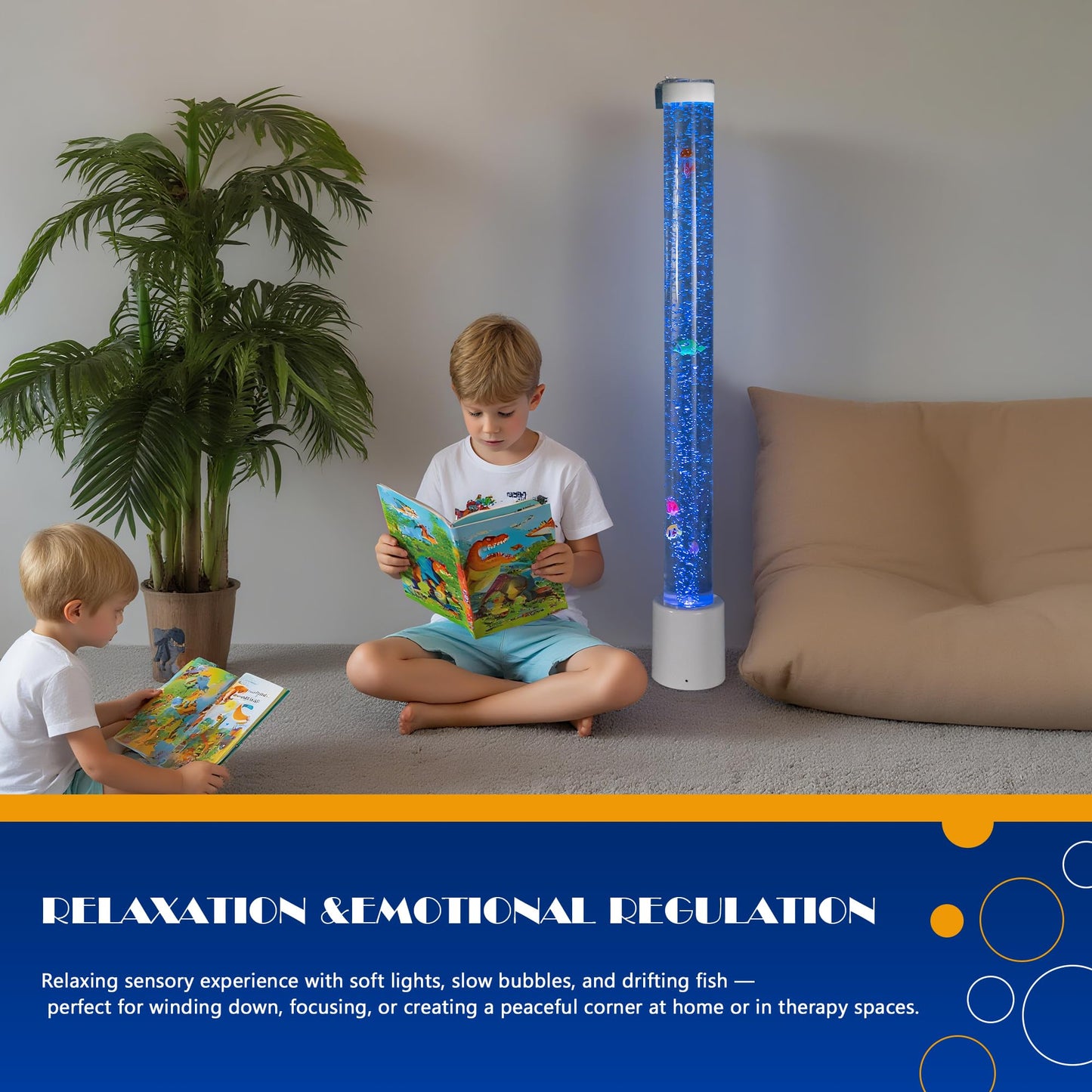 Sensory Bubble Tube Lamp for Autism & Calming Focus