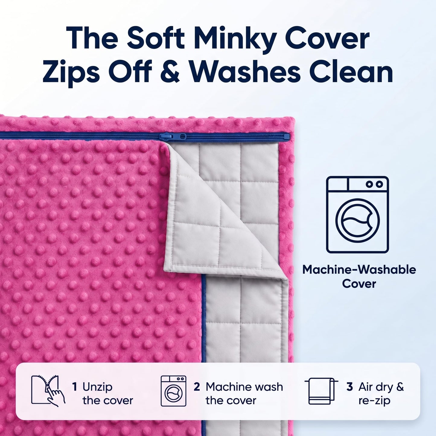 hazli Super-Soft Kids Weighted Blanket 5 Pounds - Weighted Blanket for Kids - Easy to Clean, Washable Minky Cover - 36x48 Inches 5lbs Child - Small Heavy Blanket for Girls and Boys
