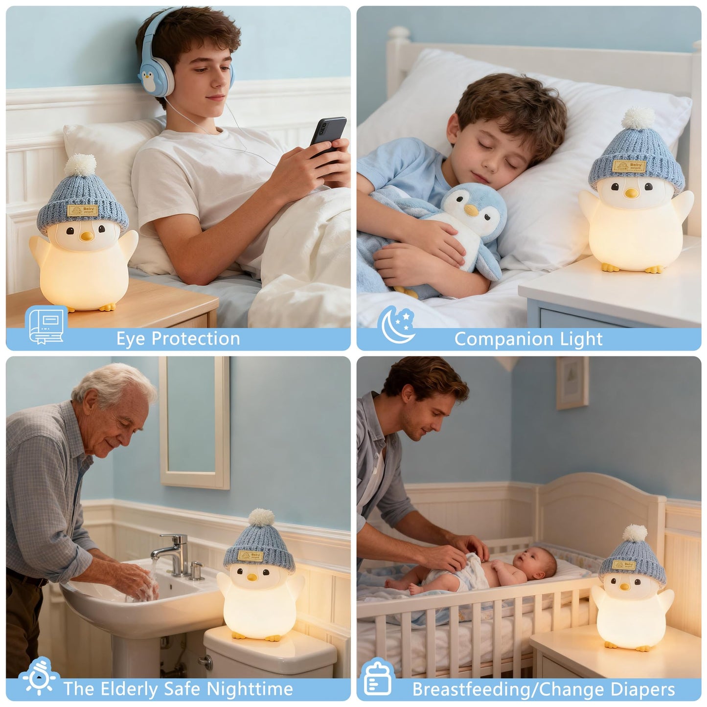 FAMIDUO Capybara Night Light for Kids,Safe Squishy Silicone Nursery Light with Timer,Dimmable & Rechargeable Touch Bedside Lamp, Cute Capybara Gifts for Boys Girls Toddlers, Baby & Kids Room Decor