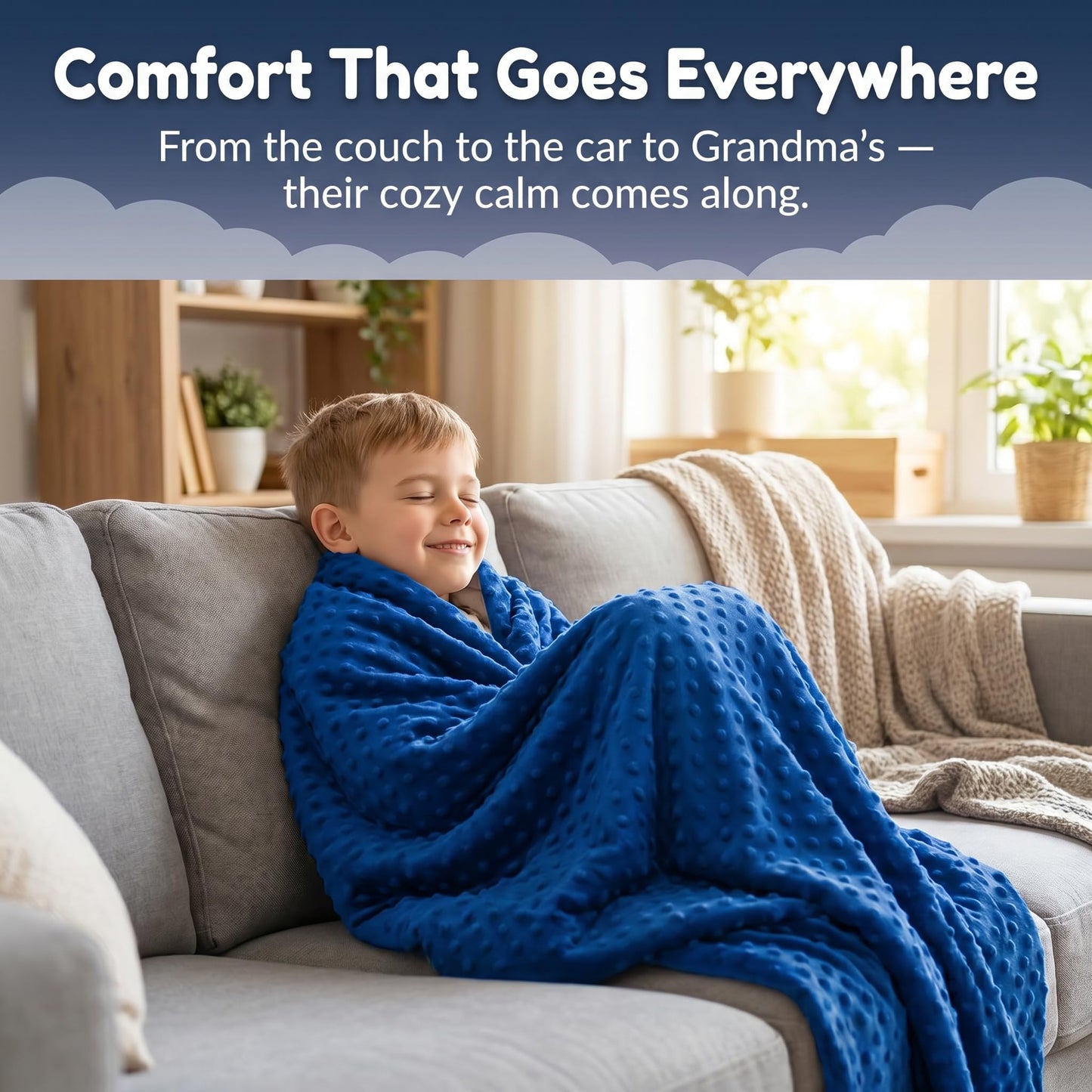 hazli Super-Soft Kids Weighted Blanket 5 Pounds - Weighted Blanket for Kids - Easy to Clean, Washable Minky Cover - 36x48 Inches 5lbs Child - Small Heavy Blanket for Girls and Boys
