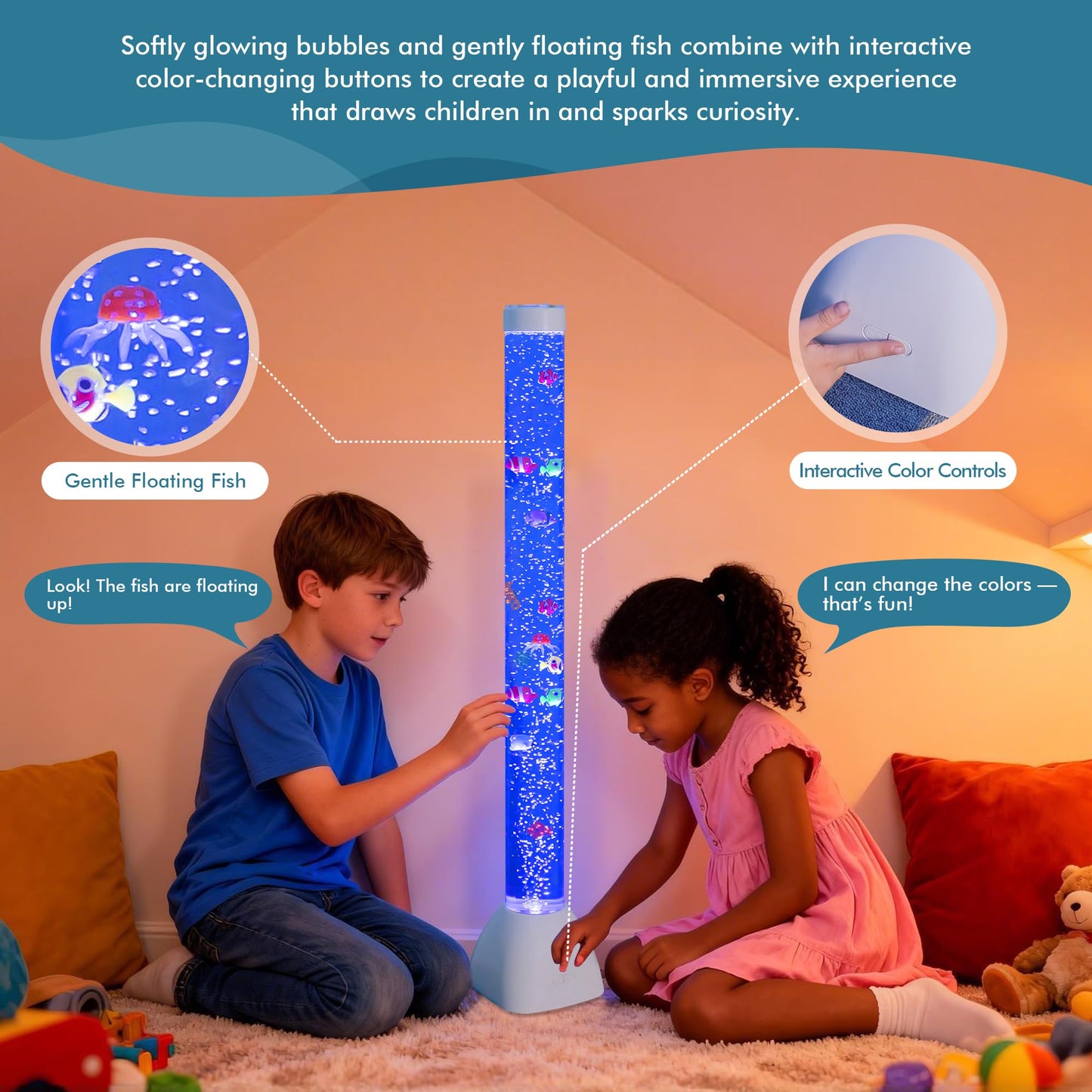 Sensory Bubble Tube Lamp for Autism & Calming Focus