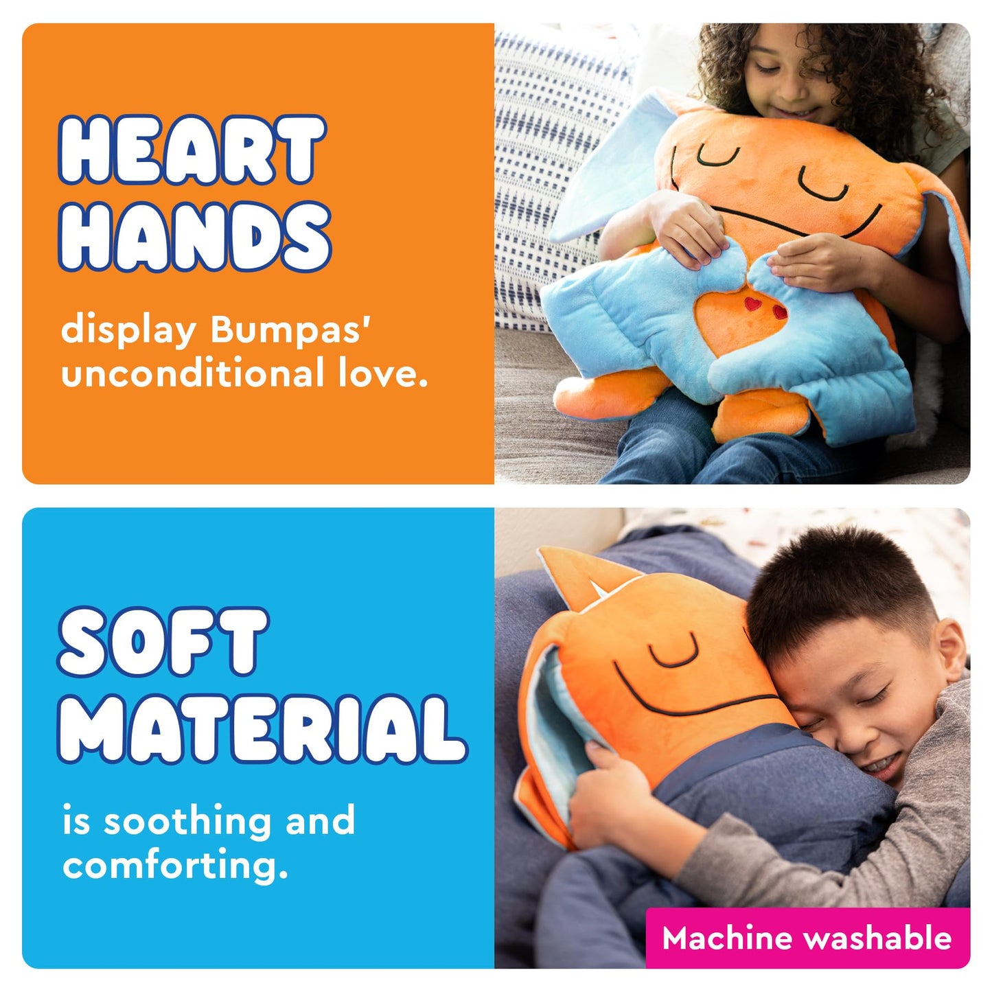 Bumpas Weighted Plush Toy - Calming Stuffed Animal, Realistic Hug, Machine Washable - Ages 3+