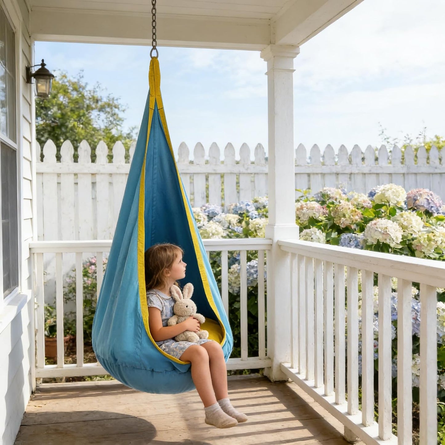 New Kids Pod Swing Chair, Indoor Hanging Swing for Bedroom, Sensory and Balance Play, Cozy Nook for Reading, Relaxing, and Playtime, Indoor Kids Hammock, Pod Swing for Boys and Girls