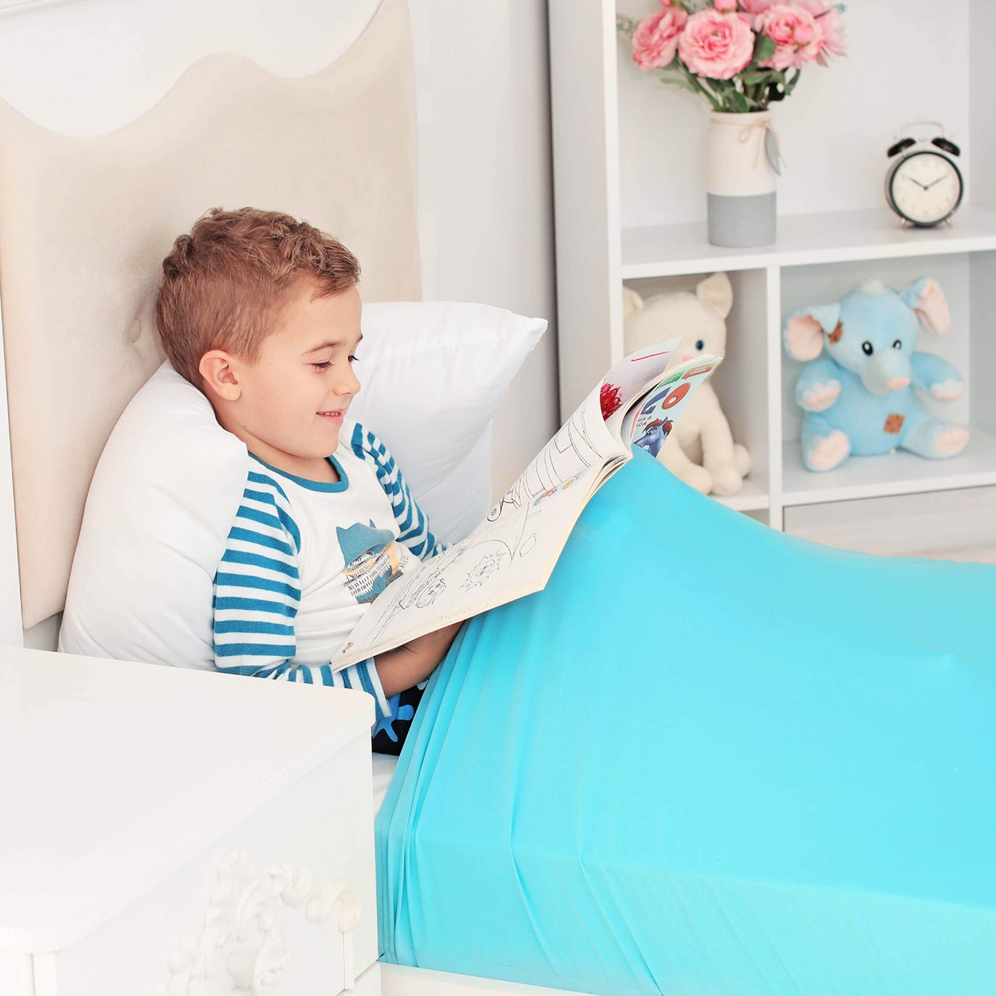 Sensory Compression Blanket | Spandex Bed Sheet for Kids & Adults | Deep Relaxing Feeling, Release Oxytocin | Helps With: SPD, Anxiety, ADHD, Autism and More | Breathable & Stretchable | Full Size