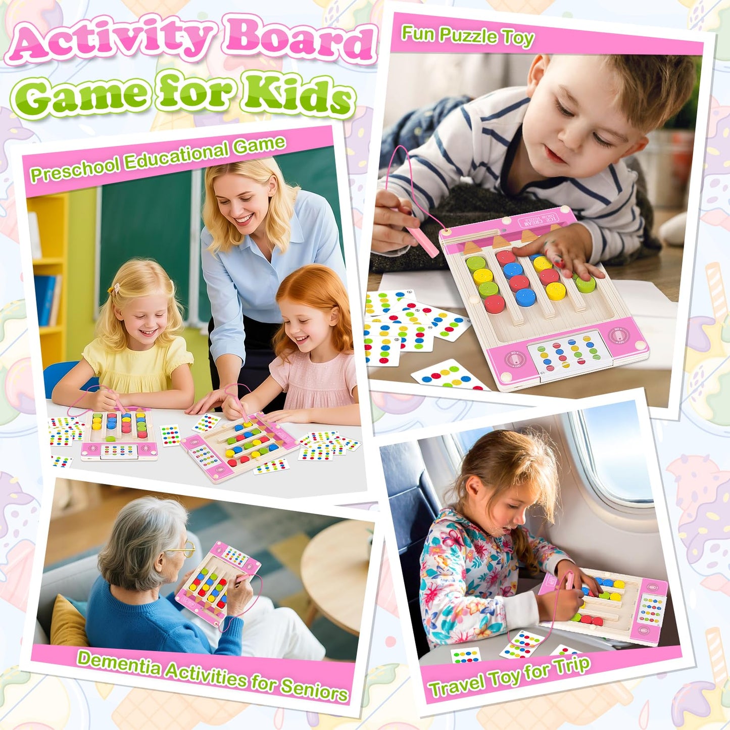 Kids Montessori Magnetic Wooden Toys: 3 4 5 6 7 Year Old Birthday Gift for Boys Girls Age 4-7 Preschool Educational Learning Activities Toy Sensory Autistic Puzzle Maze Game Present for Toddlers