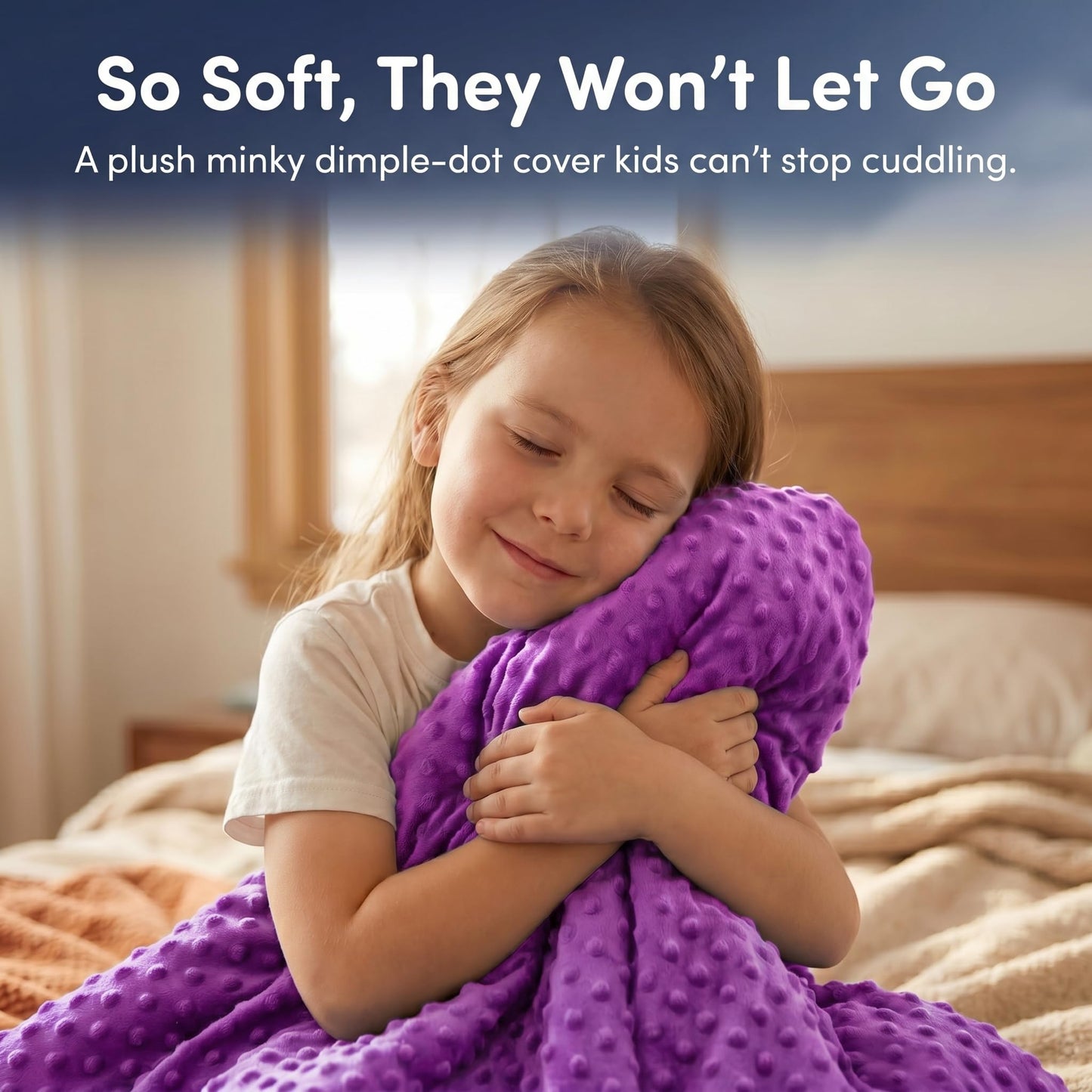 hazli Super-Soft Kids Weighted Blanket 5 Pounds - Weighted Blanket for Kids - Easy to Clean, Washable Minky Cover - 36x48 Inches 5lbs Child - Small Heavy Blanket for Girls and Boys