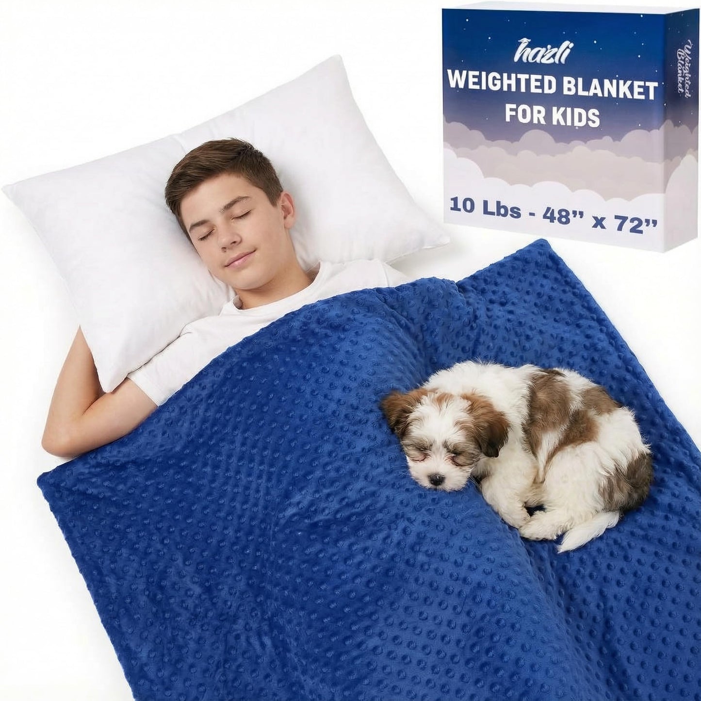 hazli Super-Soft Kids Weighted Blanket 5 Pounds - Weighted Blanket for Kids - Easy to Clean, Washable Minky Cover - 36x48 Inches 5lbs Child - Small Heavy Blanket for Girls and Boys