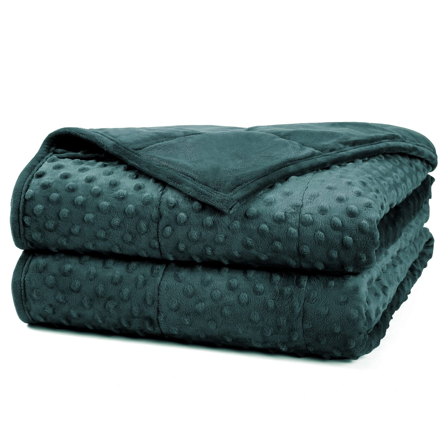 Alomidds Weighted Blanket, Luxury Velvet Weighted Blankets for Kids,Warm and Breathable Soft and Comfort Minky, Cute Heavy Blanket with Premium Glass Beads (41"x60" 7LBS, Purple)