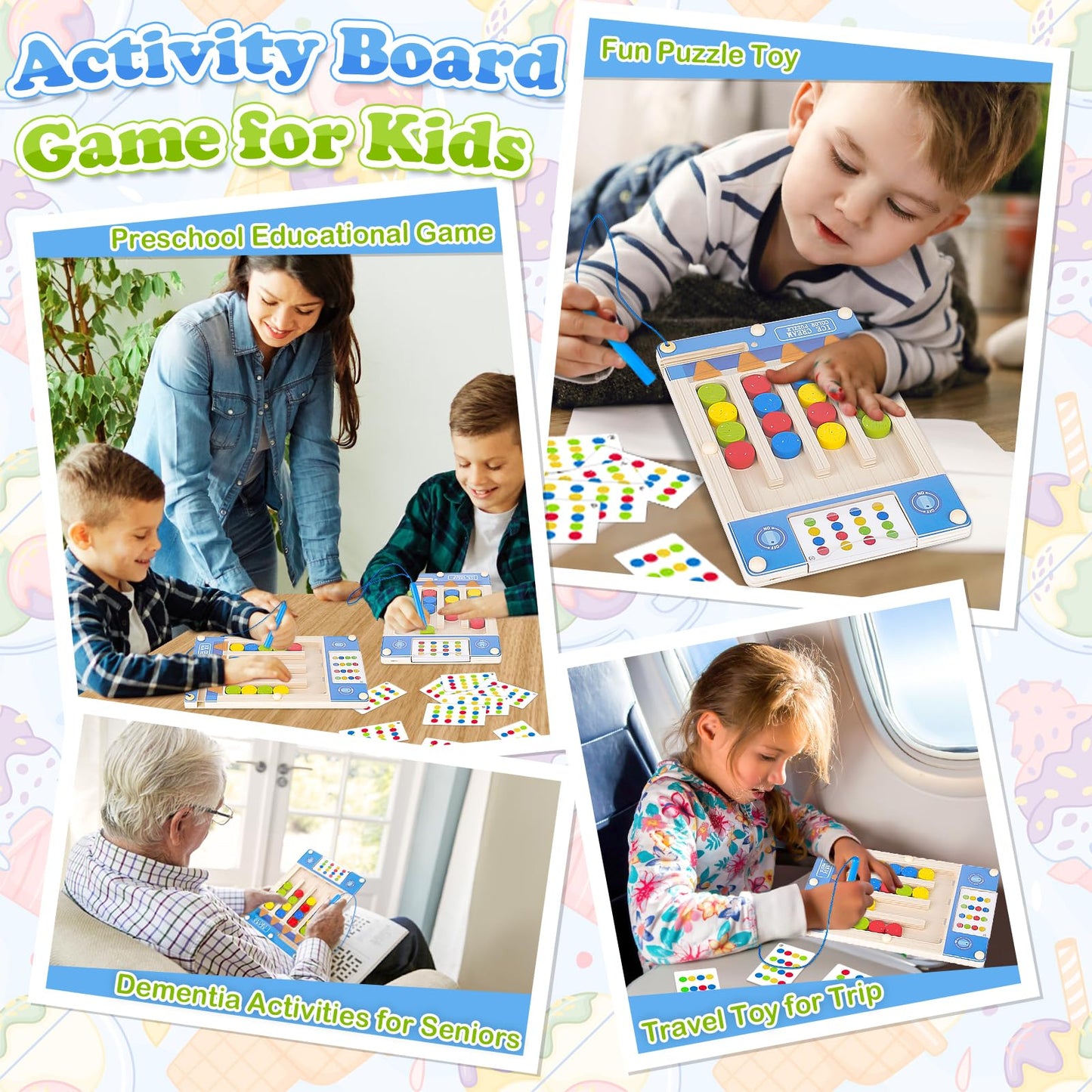 Kids Montessori Magnetic Wooden Toys: 3 4 5 6 7 Year Old Birthday Gift for Boys Girls Age 4-7 Preschool Educational Learning Activities Toy Sensory Autistic Puzzle Maze Game Present for Toddlers