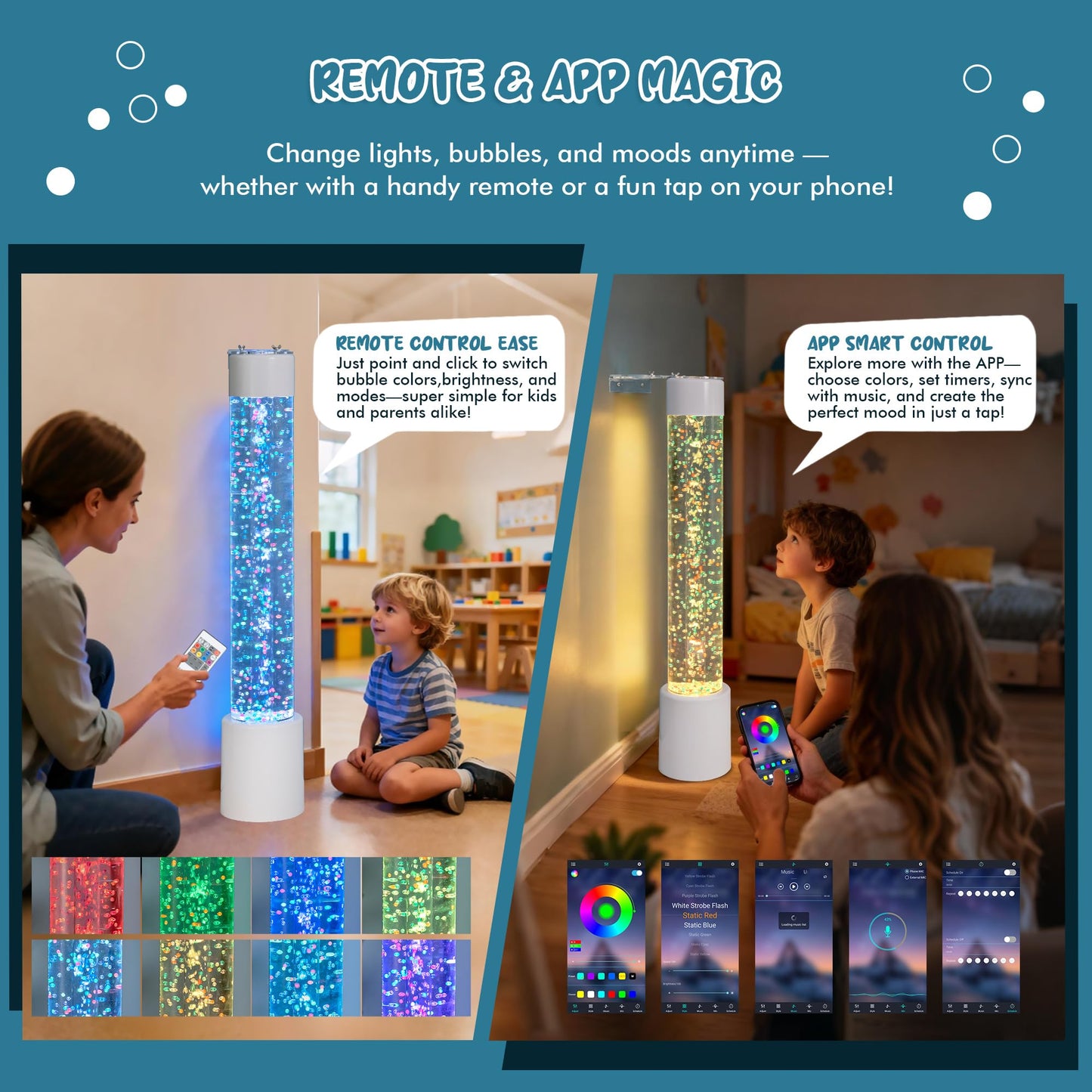 Sensory Bubble Tube Lamp for Autism & Calming Focus