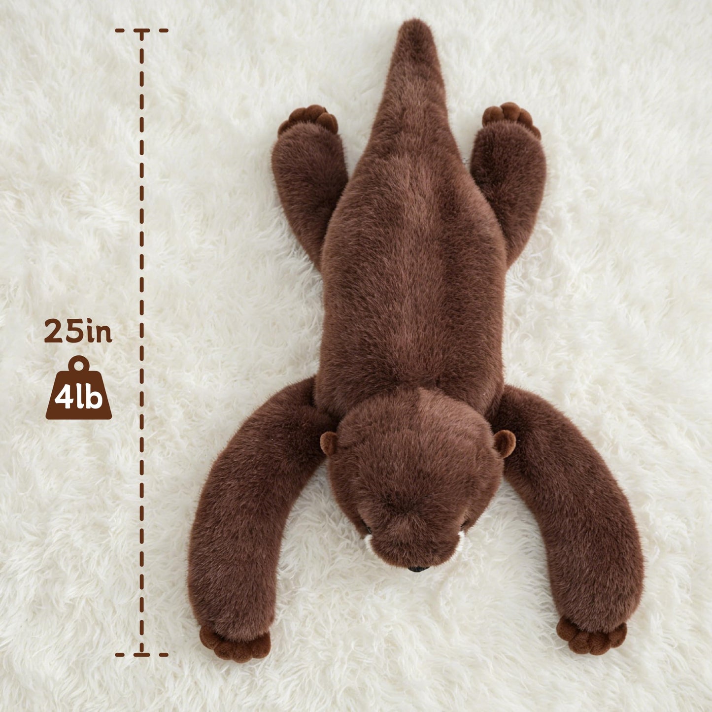 Weighted Sloth Stuffed Animal – 25 Inch, 4 lbs Plush Lying Toy for Kids and Adults – Soft and Cozy Weighted Companion for Bedtime, Gifting, and Everyday Comfort