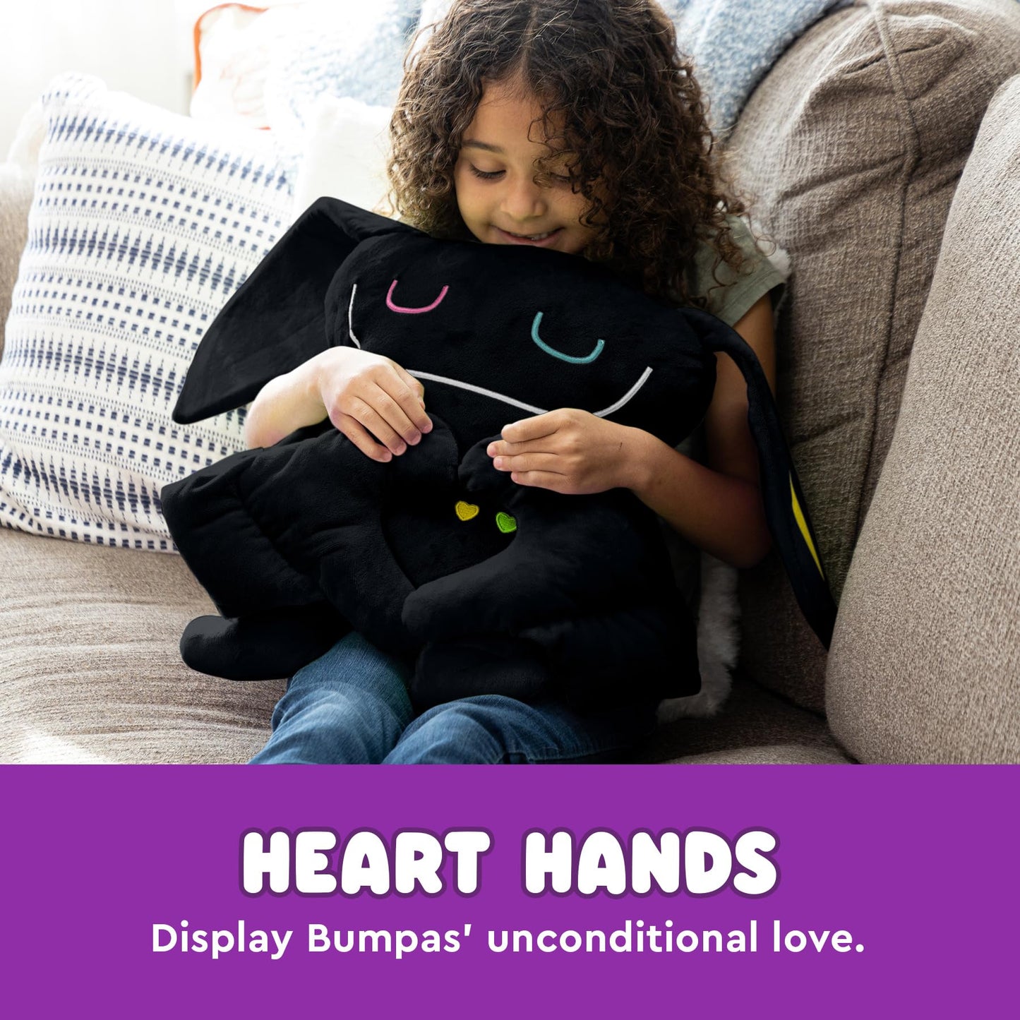 Bumpas Weighted Plush Toy - Calming Stuffed Animal, Realistic Hug, Machine Washable - Ages 3+