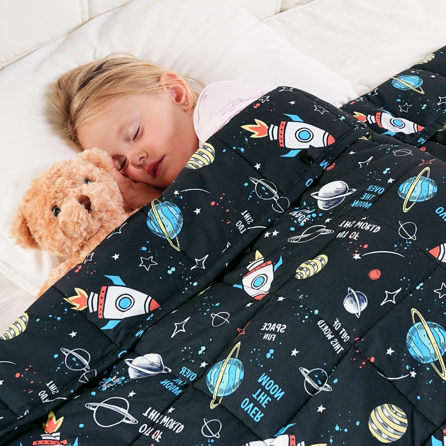 Kivik Weighted Blanket 3lbs, Blue Dinosaur Weighted Blankets, Cute Small Weighted Blankets 3 Pounds, Washable Soft Heavy Blanket Throw for All-Season, 36x48 Inches Blue