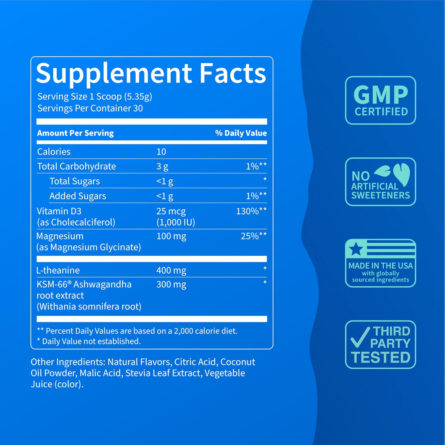Nello Supercalm Powdered Drink Mix, Cortisol Reducer and Sleep Aid Supplement, L Theanine, Ksm-66 Ashwagandha, Magnesium Glycinate, Vitamin D 3, No Sugar, Non GMO, On The Go, 20 Ct, Raspberry Lemonade
