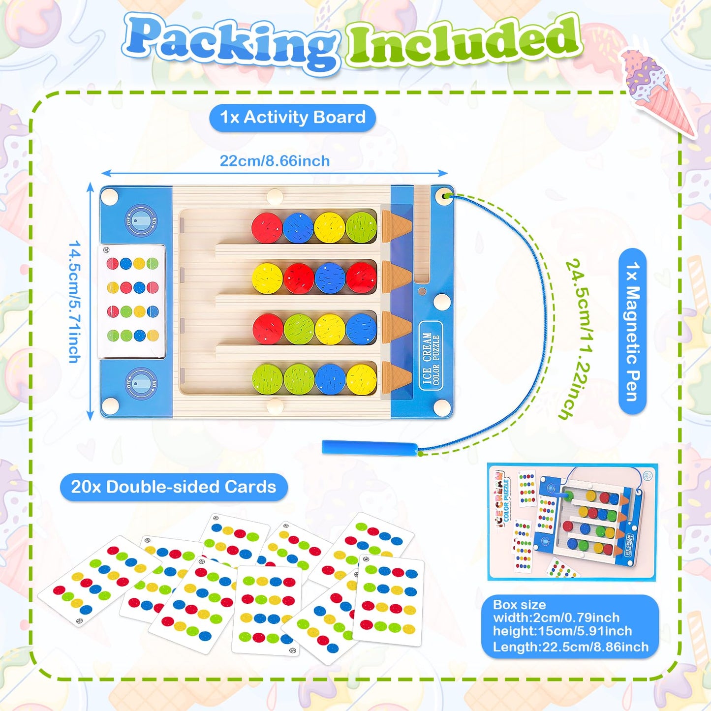 Kids Montessori Magnetic Wooden Toys: 3 4 5 6 7 Year Old Birthday Gift for Boys Girls Age 4-7 Preschool Educational Learning Activities Toy Sensory Autistic Puzzle Maze Game Present for Toddlers