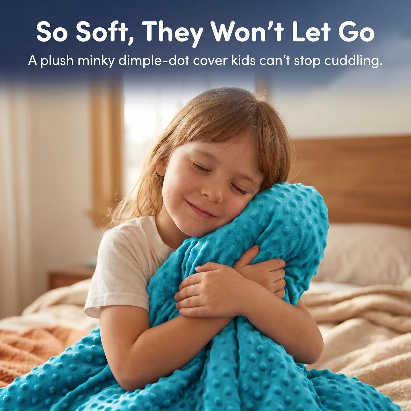 hazli Super-Soft Kids Weighted Blanket 5 Pounds - Weighted Blanket for Kids - Easy to Clean, Washable Minky Cover - 36x48 Inches 5lbs Child - Small Heavy Blanket for Girls and Boys