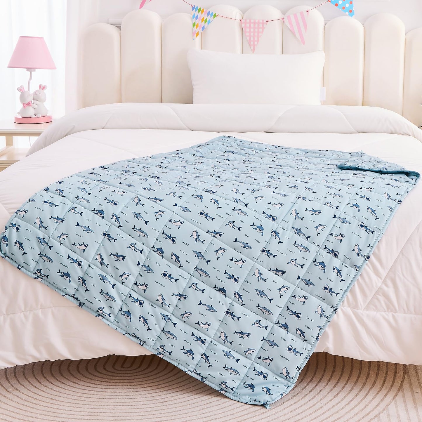 yescool Weighted Lap Pad 2 Pounds Weighted Lap Blanket, Space Plane Small Weighted Blanket, Weighted Throw Blanket Gifts for Travel Indoor Outdoor, 20"x30"