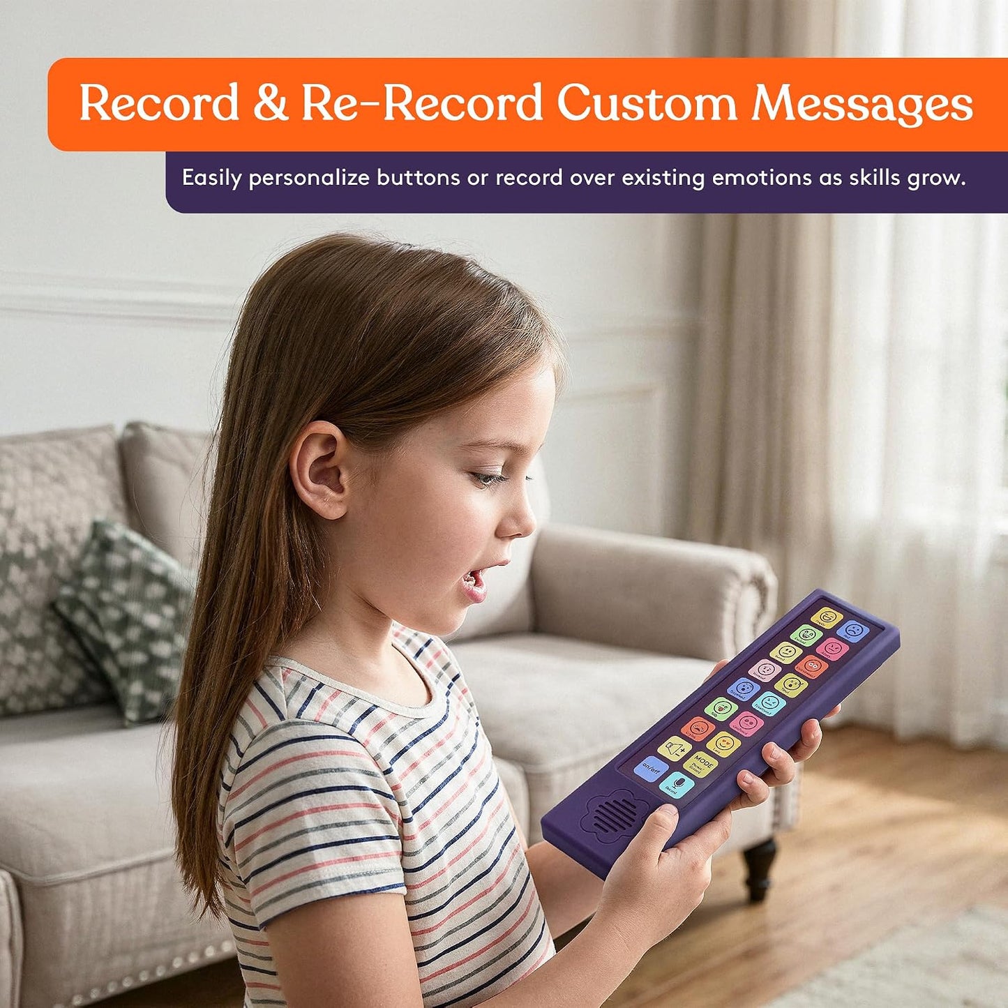 Special Supplies AAC Communication Device for Speech Therapy, Talker Buddy Communication Device for Non Verbal Kids & Adults, Talking Aids for Home or School + Travel Bag (Talker Buddy Emotion)