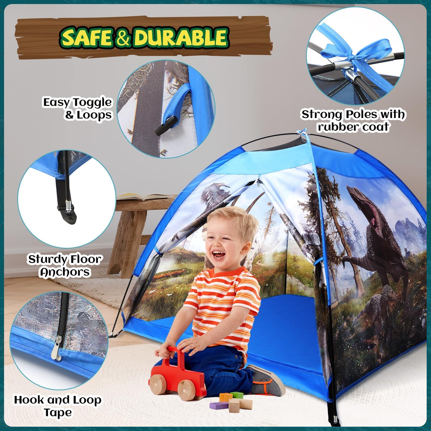 Kaivee Space World Play Tent Pop Up Kids Indoor Sensory Playhouse Children Foldable Kids Tent for Boys Girls Toddler as 3 4 5 6 7 Years Gift as Birthday Christmas Toys