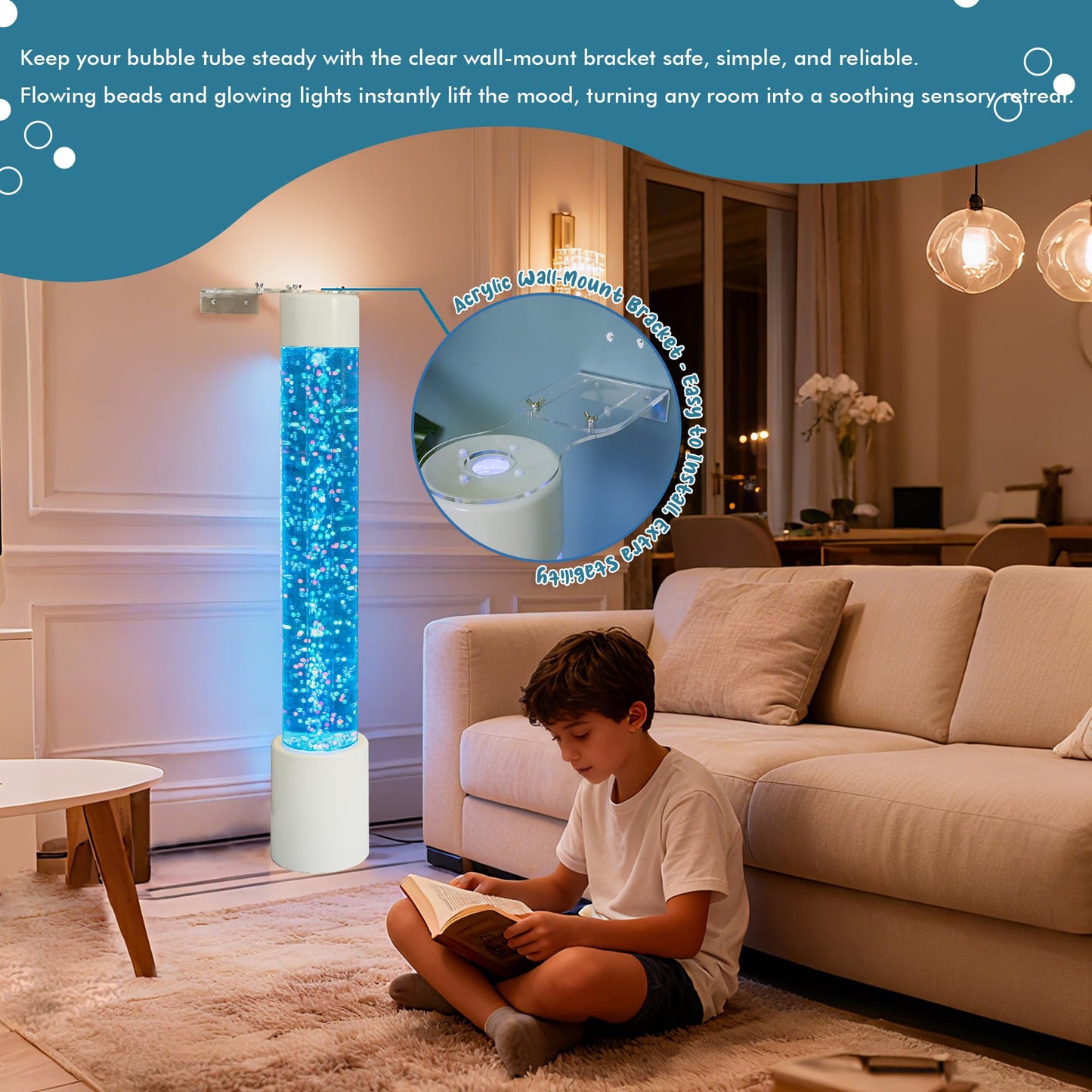Sensory Bubble Tube Lamp for Autism & Calming Focus