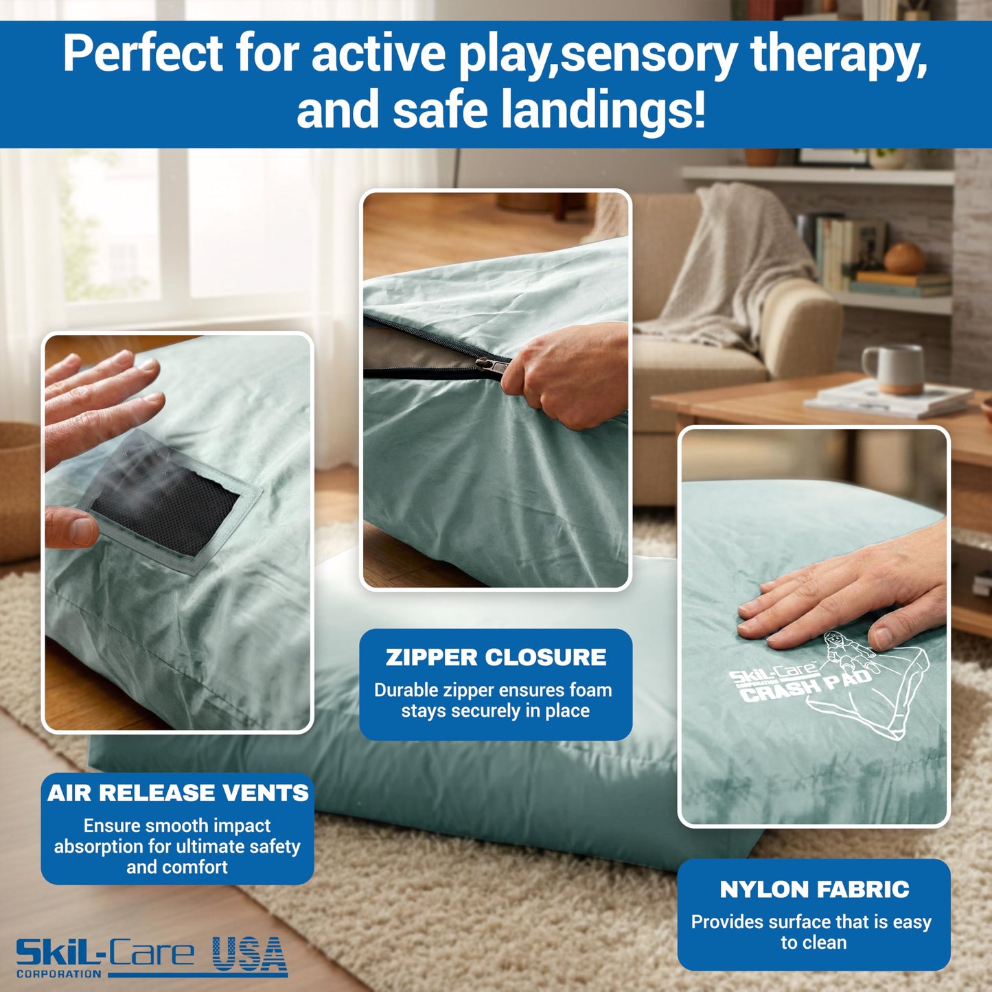 Sensory Crash Pad for Autism & Safe Deep Pressure Play