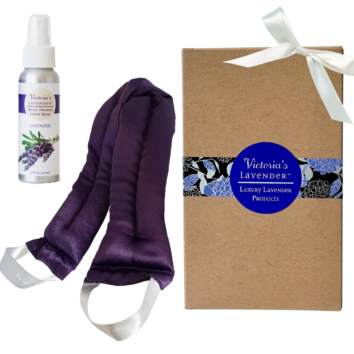 Victoria's Lavender Luxury Lavender Neck Wrap, Microwavable Neck Heating Pad, Aromatherapy Wrap for Men & Women, Filled with Lavender Buds & Flax Seed, Relaxing Spa Gift