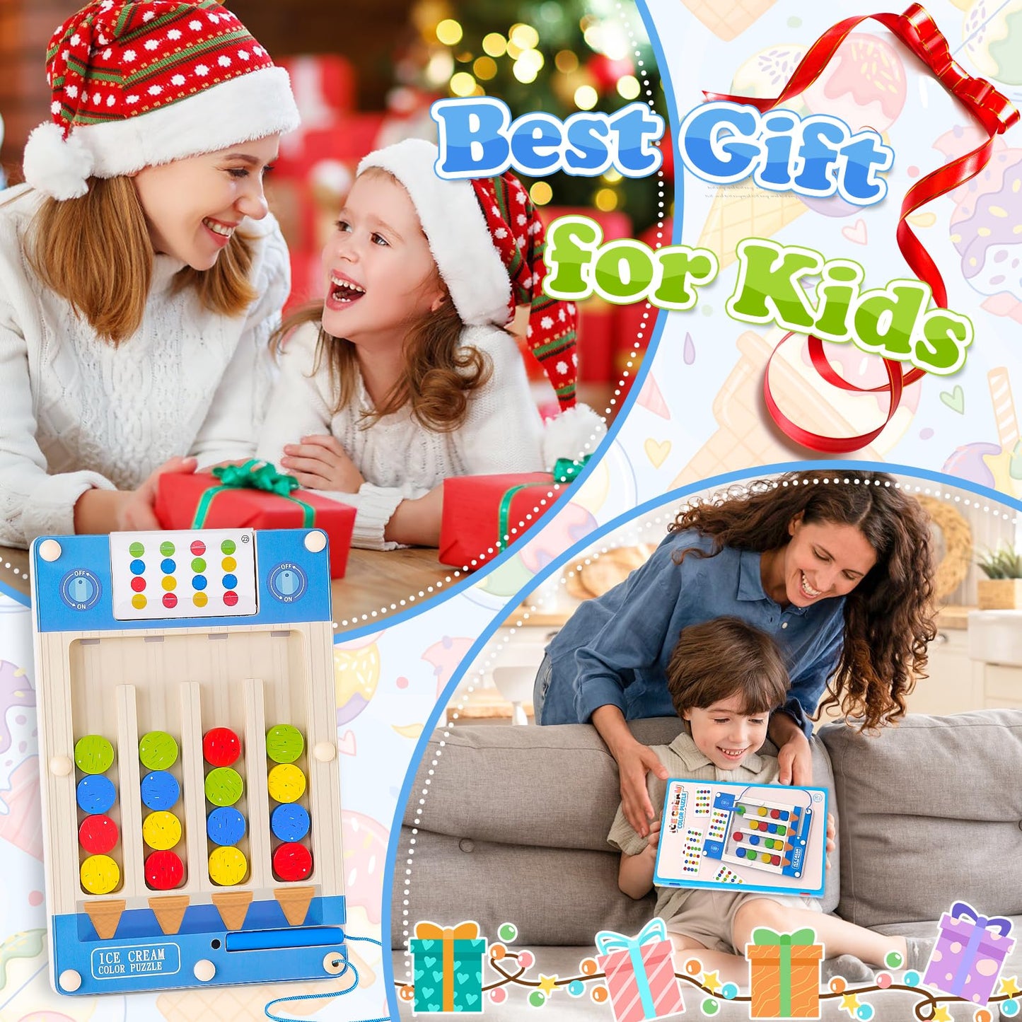 Kids Montessori Magnetic Wooden Toys: 3 4 5 6 7 Year Old Birthday Gift for Boys Girls Age 4-7 Preschool Educational Learning Activities Toy Sensory Autistic Puzzle Maze Game Present for Toddlers