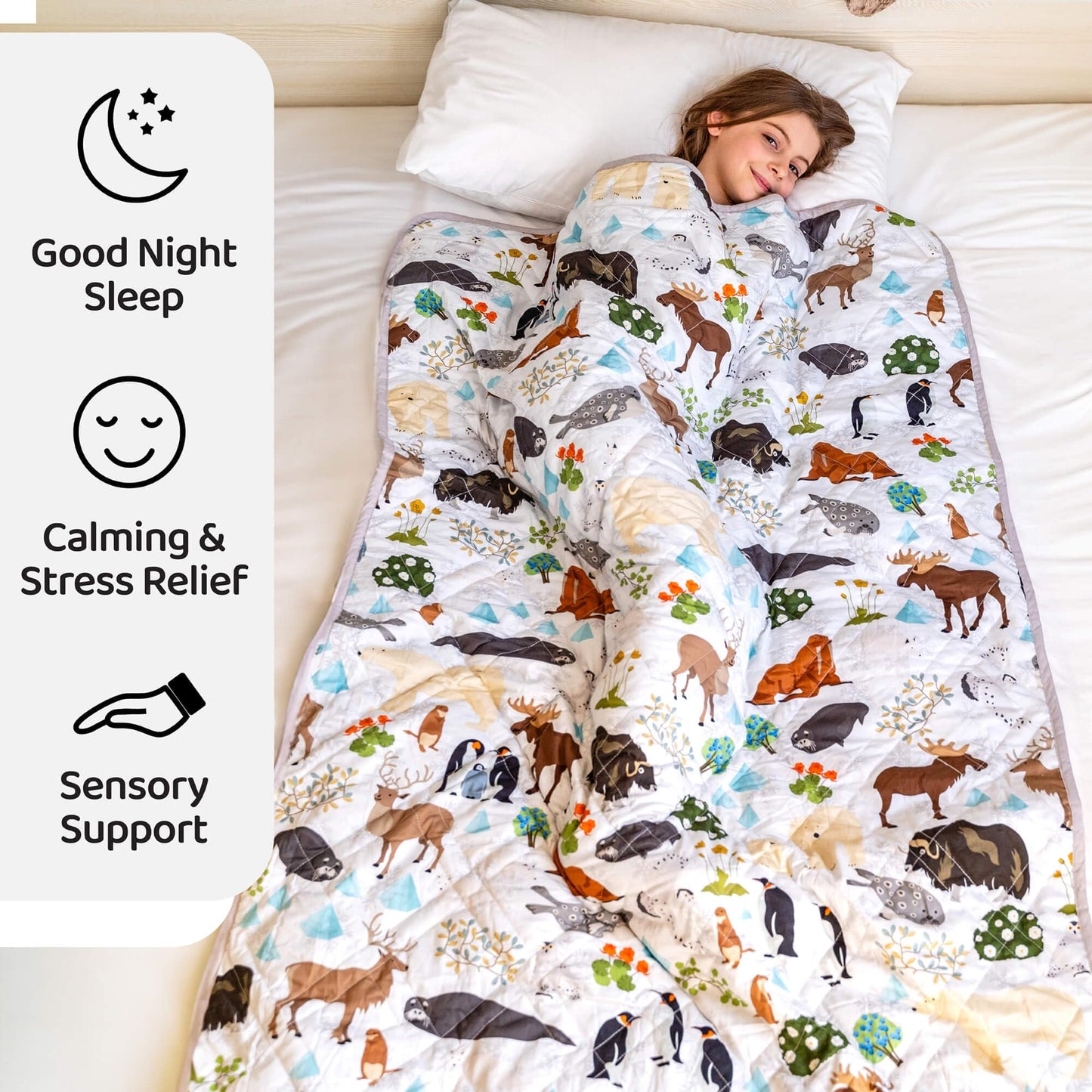 Aricove Cooling Weighted Blanket, 12 lbs, Twin Size for Adults, Luxury Heavy Blanket, Silky Soft Bamboo Viscose, 48x72 inches, Machine Washable, White