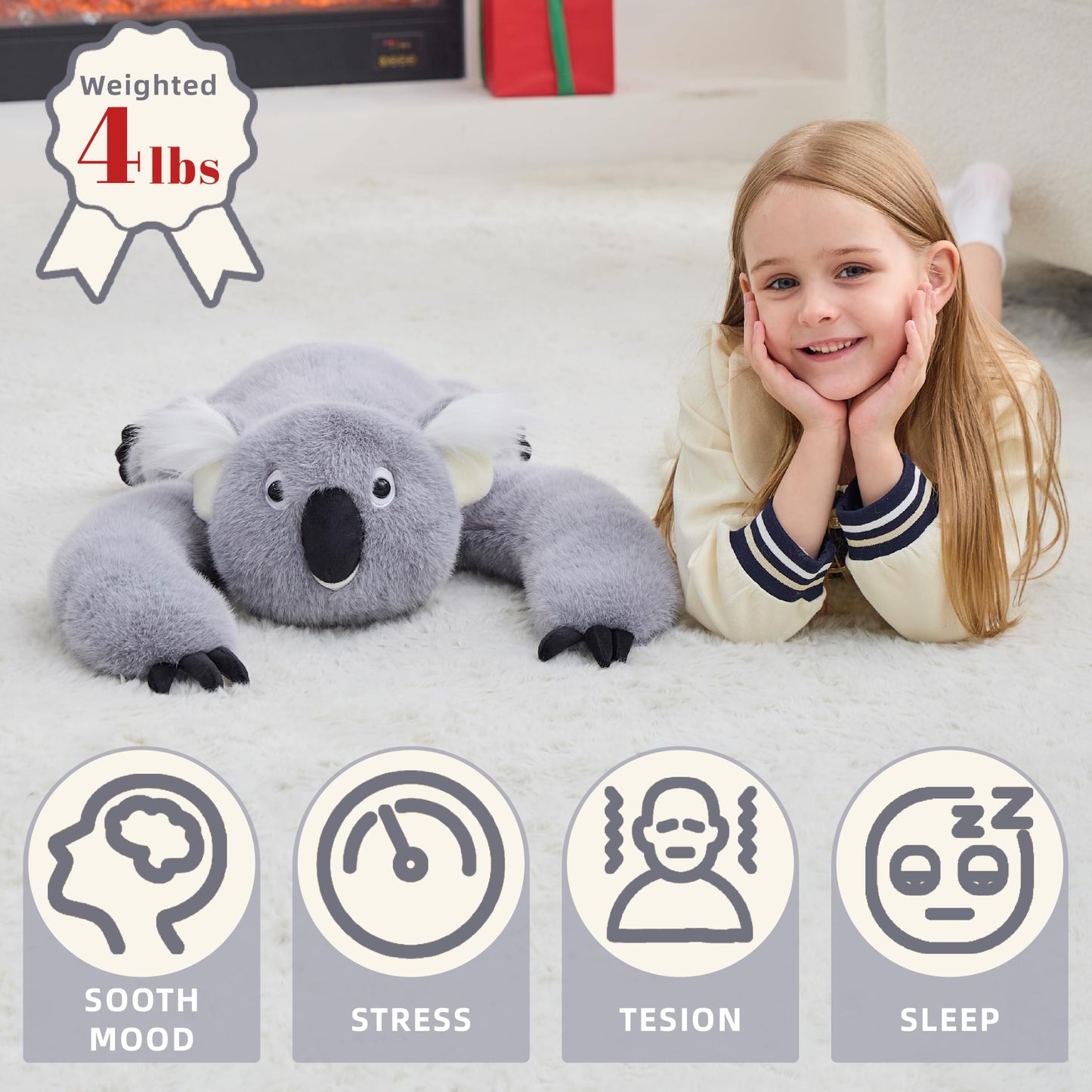 Weighted Sloth Stuffed Animal – 25 Inch, 4 lbs Plush Lying Toy for Kids and Adults – Soft and Cozy Weighted Companion for Bedtime, Gifting, and Everyday Comfort