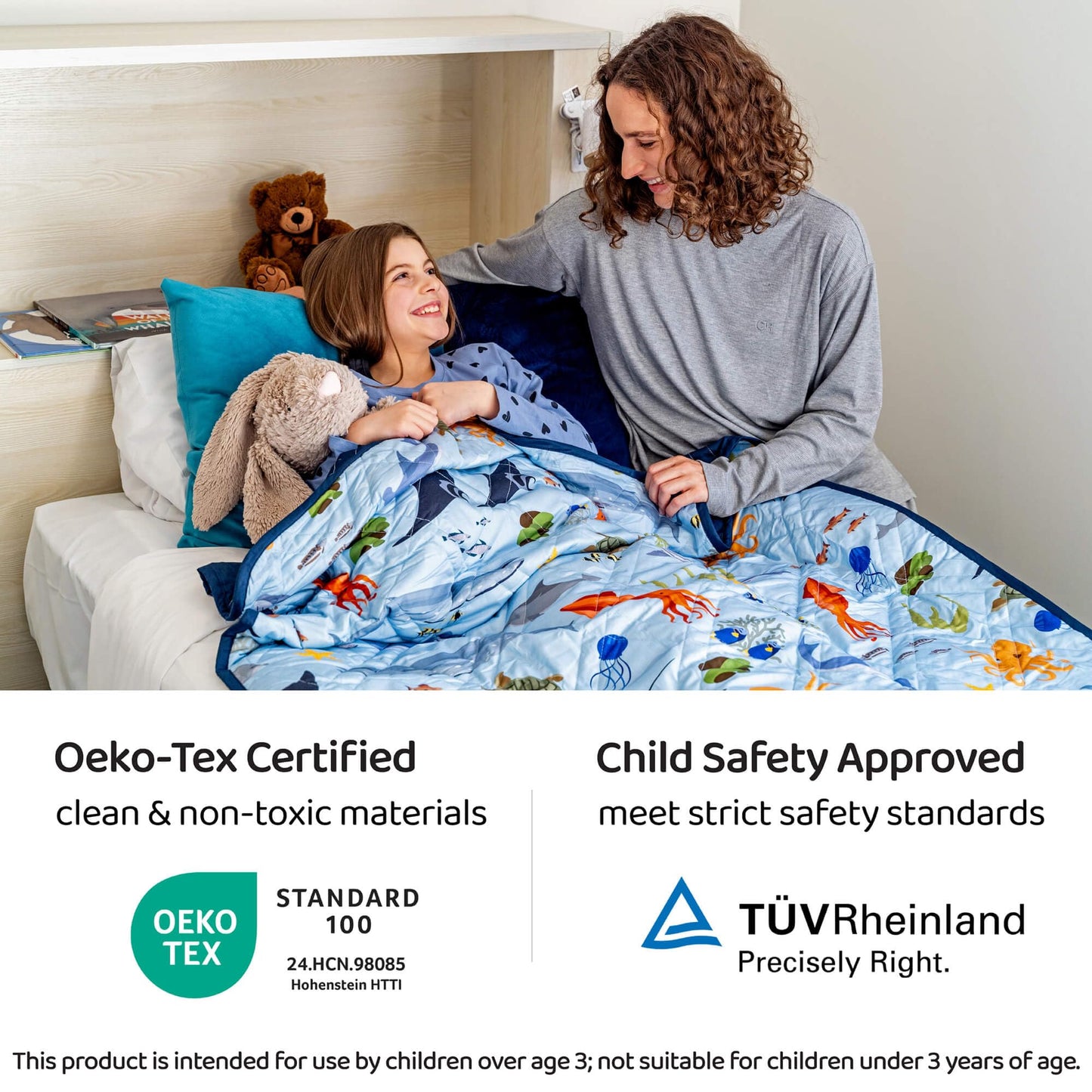 Weighted Blanket for Sensory Calm & Deep Sleep (Cooling Bamboo)