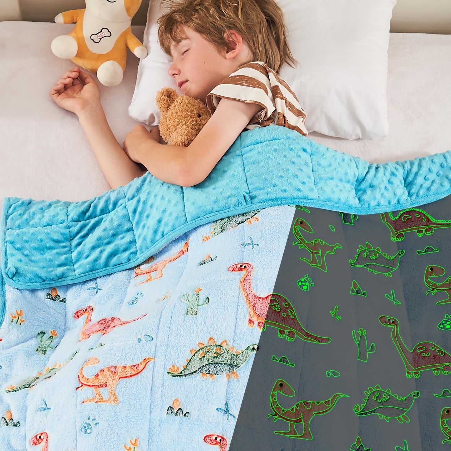 yescool Weighted Lap Pad 2 Pounds Weighted Lap Blanket, Space Plane Small Weighted Blanket, Weighted Throw Blanket Gifts for Travel Indoor Outdoor, 20"x30"