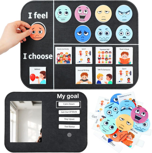Feelings Chart for Kids Emotions Chart Mental Health Posters Calm Down Corner Supplies for Toddlers School Classroom Therapy Office Preschool Nursery Decor