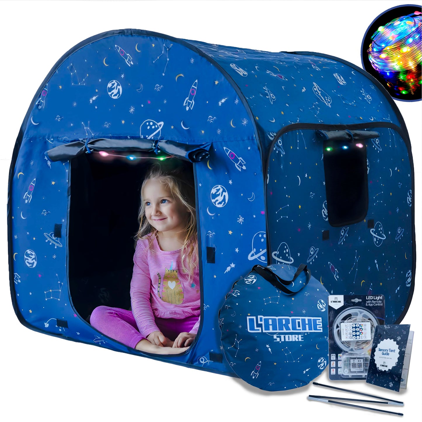 Sensory Tent for Autism & Calm Down Space (LED Blackout)