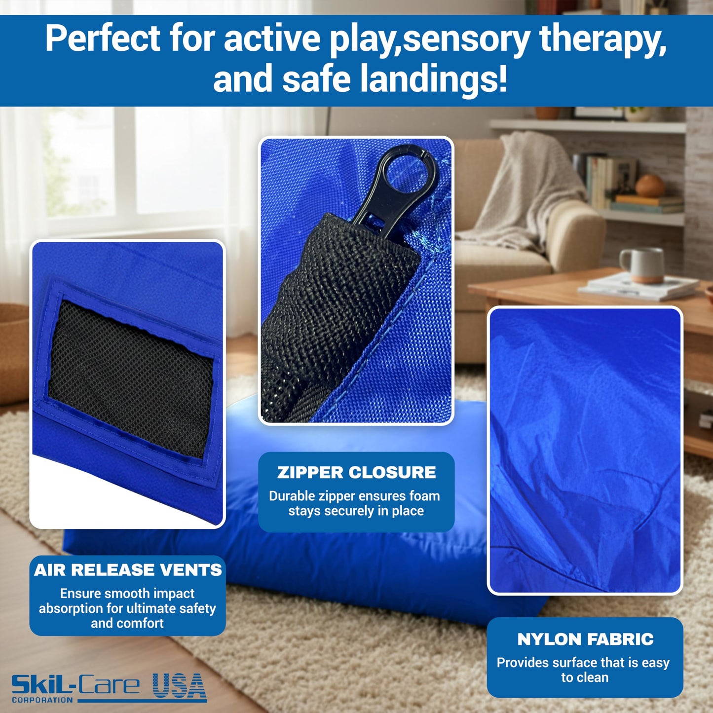 Sensory Crash Pad for Autism & Safe Deep Pressure Play