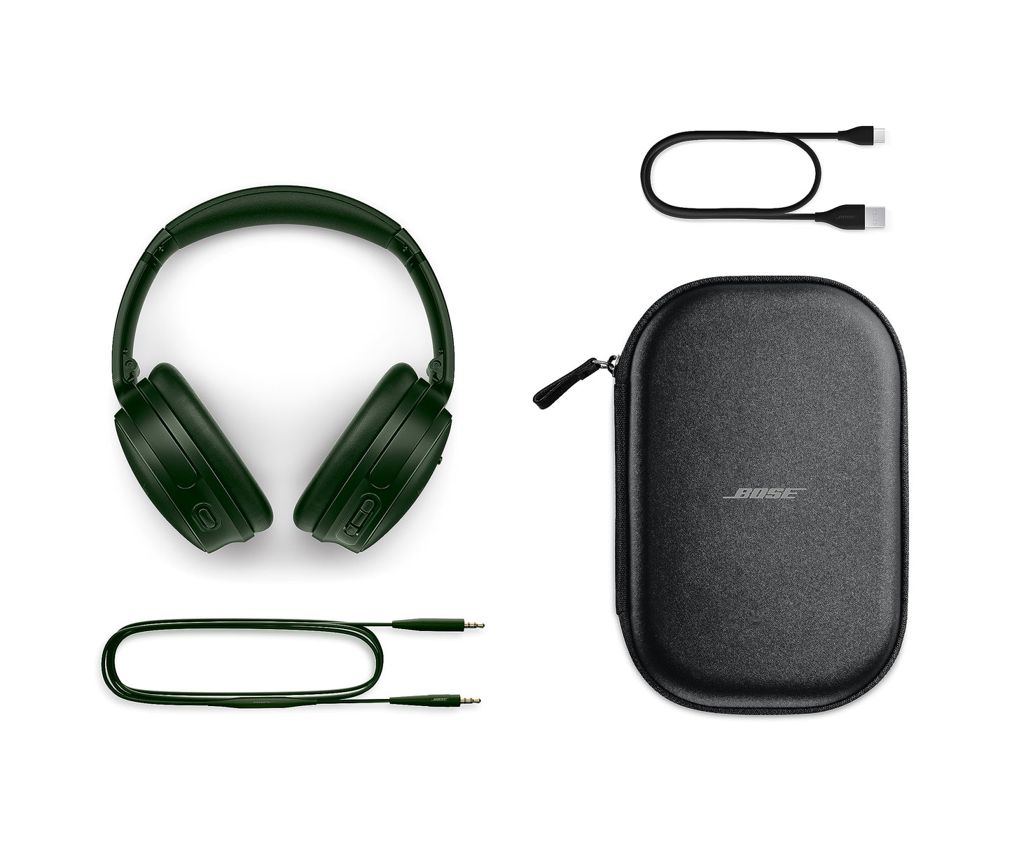 Bose QuietComfort Headphones - Wireless Bluetooth Headphones, Active Over Ear Noise Cancelling and Mic, USB-C Charging, Deep Bass, Up to 24 Hours of Playtime, White Smoke