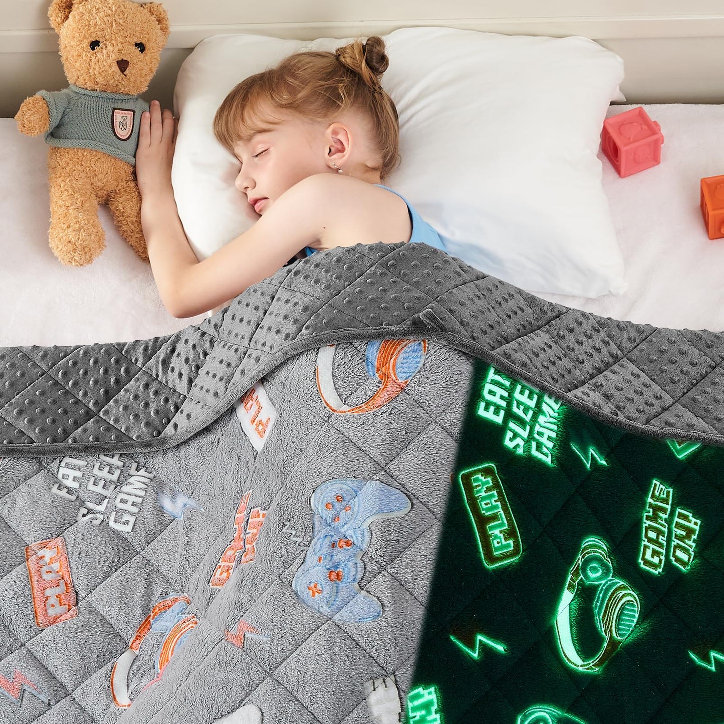yescool Weighted Lap Pad 2 Pounds Weighted Lap Blanket, Space Plane Small Weighted Blanket, Weighted Throw Blanket Gifts for Travel Indoor Outdoor, 20"x30"